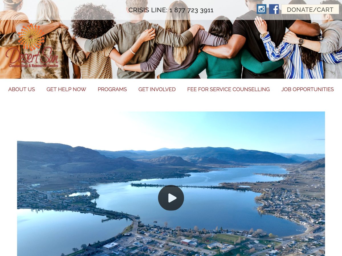 Desert Sun Counselling and Resource Centre website homepage
